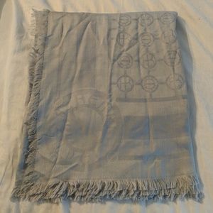 Large Henri Bendel lightweight emblem pashmina